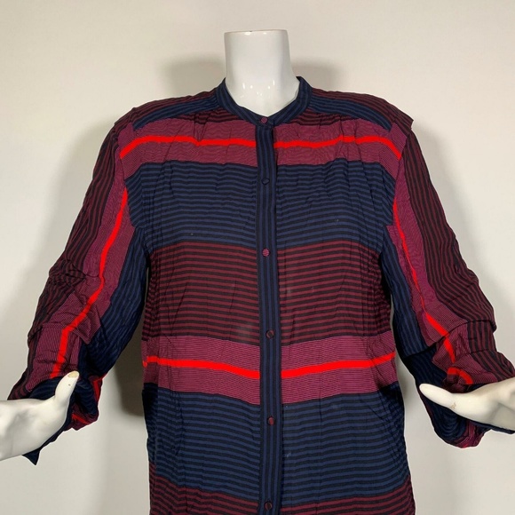 Joie Top Blouse Ishana Long Sleeve Striped Sz XXS - Picture 3 of 6
